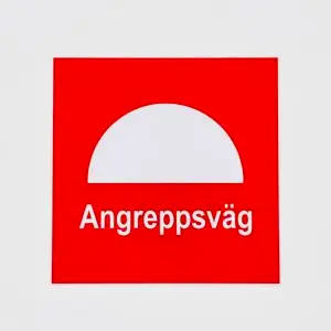 Skylt - angreppsväg